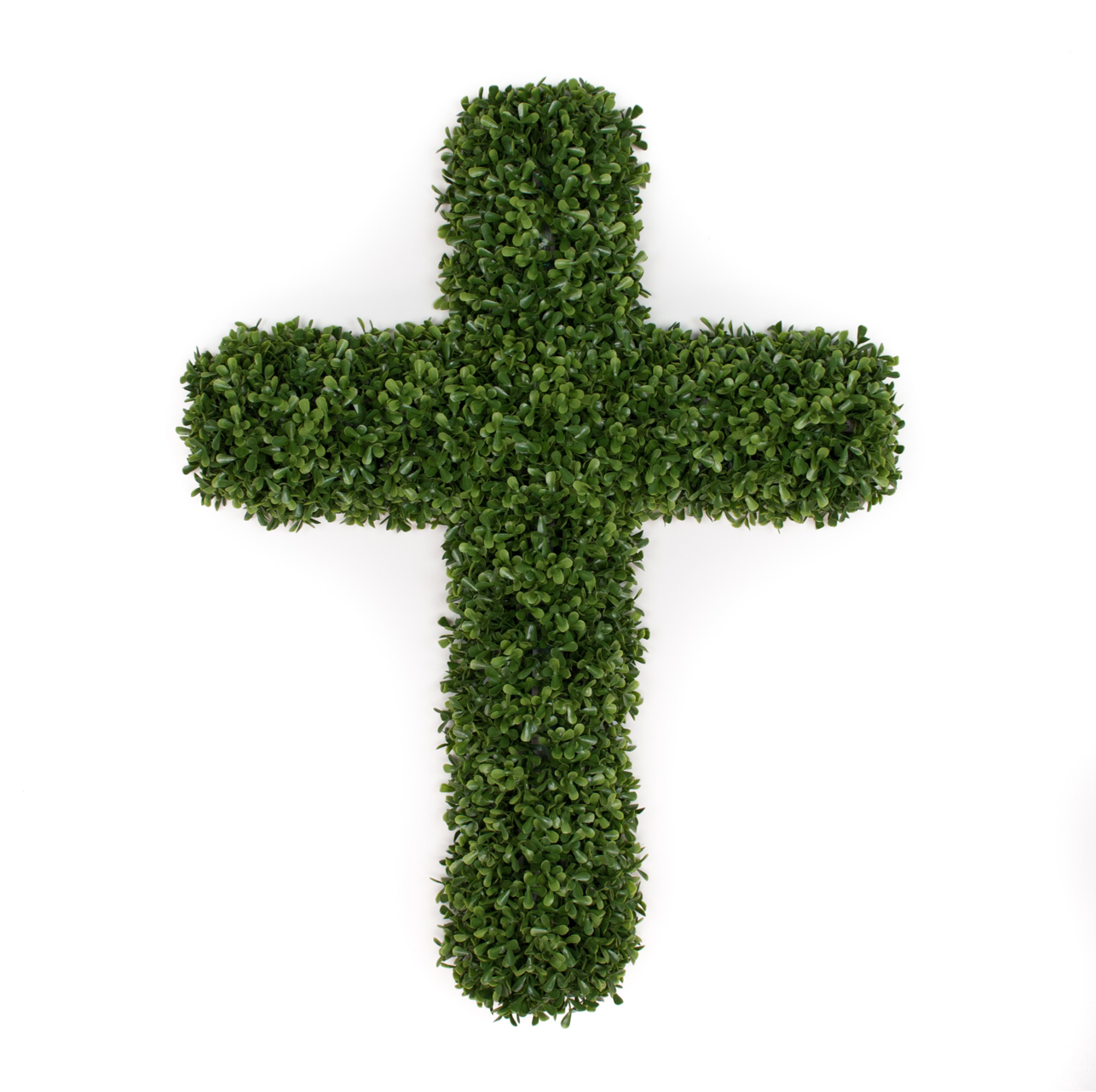 26" Faux boxwood Cross Wreath