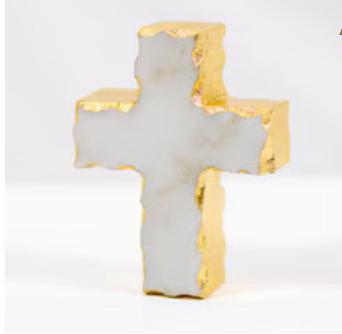 Marble and gold cross Decor