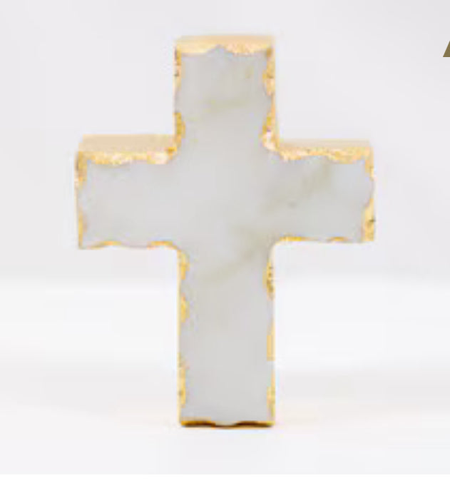 Marble and gold cross Decor